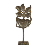 Orwell Indoor Aluminum Handcrafted Decorative Face Accessory with Stand by Christopher Knight Home