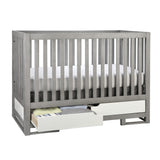 Oslo 2-in-1 Convertible Crib - moon grey / pure white