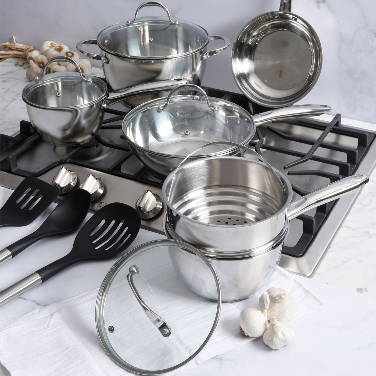 Oster Ridgewell 13 piece Stainless Steel Belly Shape