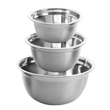 Oster Rosamond 3 Piece Stainless Steel Mixing Bowl Set in Silver - 3 Piece
