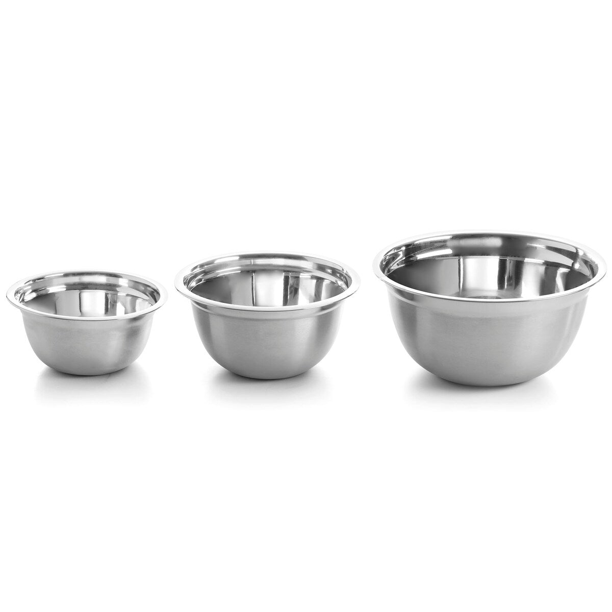 Oster Rosamond 3 Piece Stainless Steel Mixing Bowl Set in Silver - 3 Piece