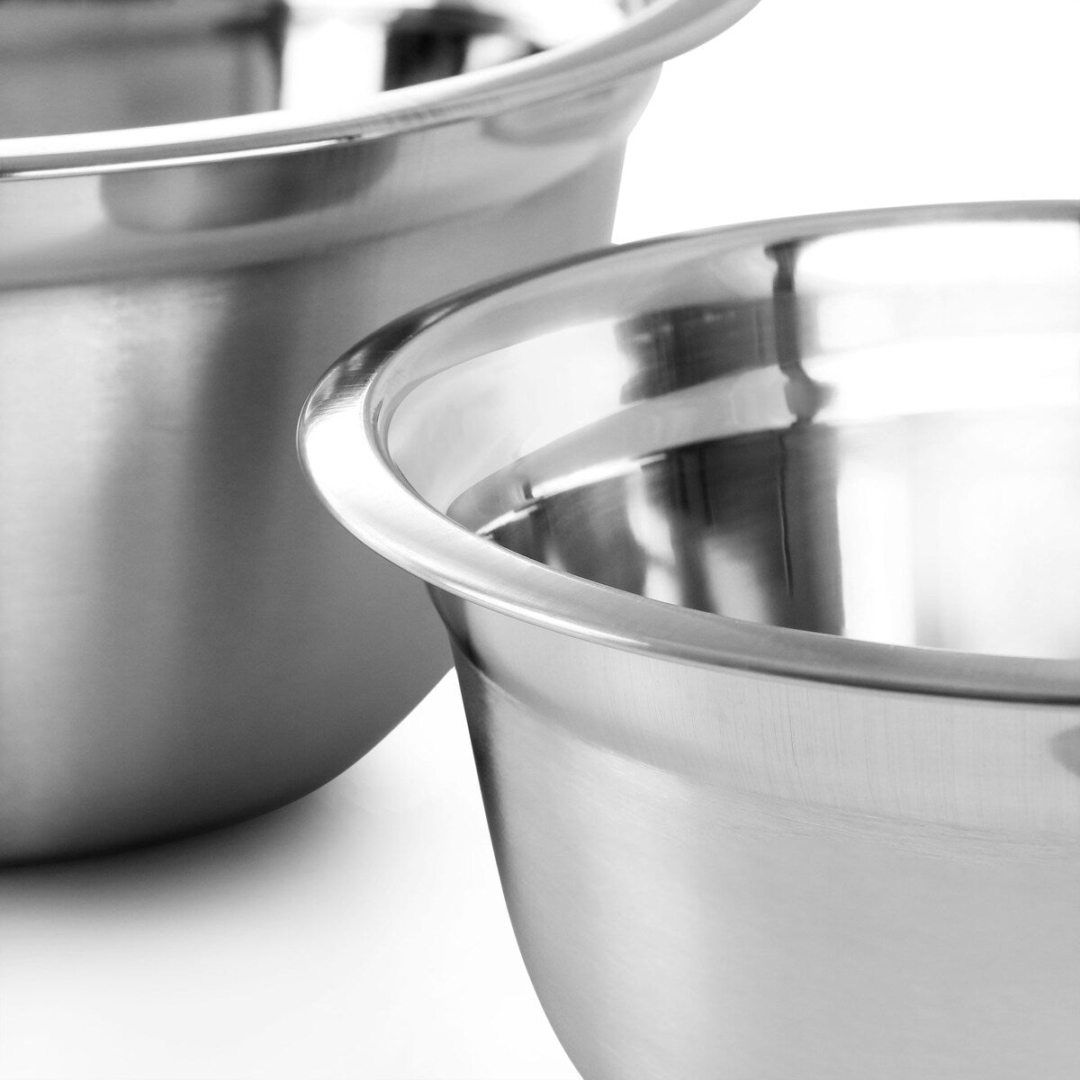 Oster Rosamond 3 Piece Stainless Steel Mixing Bowl Set in Silver - 3 Piece