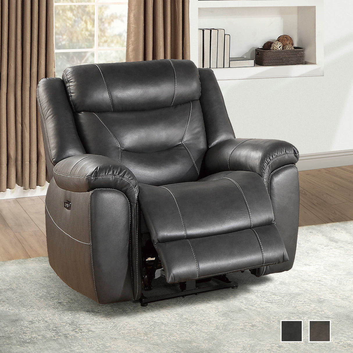 Oswald Leather Power Reclining Chair