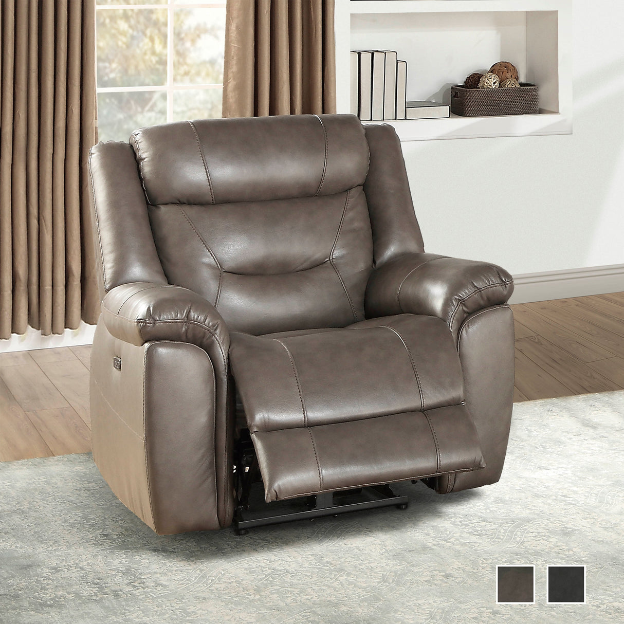 Oswald Leather Power Reclining Chair