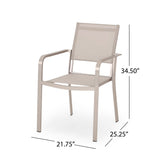 Otero Outdoor Aluminum Outdoor 6 Piece Dining Set by Christopher Knight Home