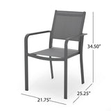 Otero Outdoor Aluminum Outdoor 6 Piece Dining Set by Christopher Knight Home