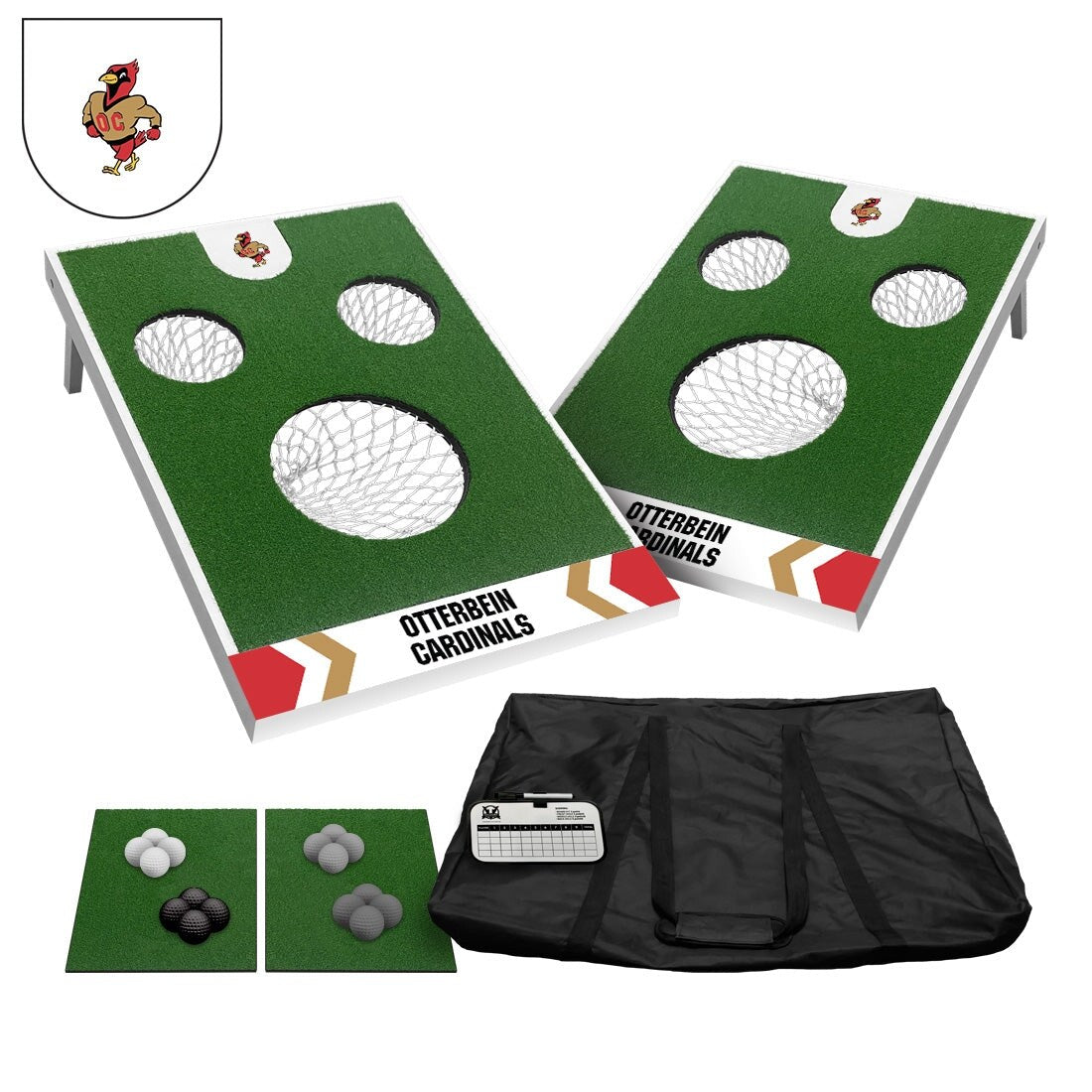 Otterbein University Cardinals Chip Shot Golf Cornhole Set