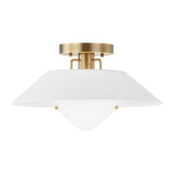 Otto - 1 Light Flush Mount - Patina Brass Frame