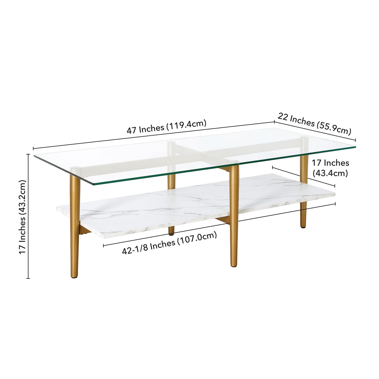 Otto Mid-Century Glam Coffee Table