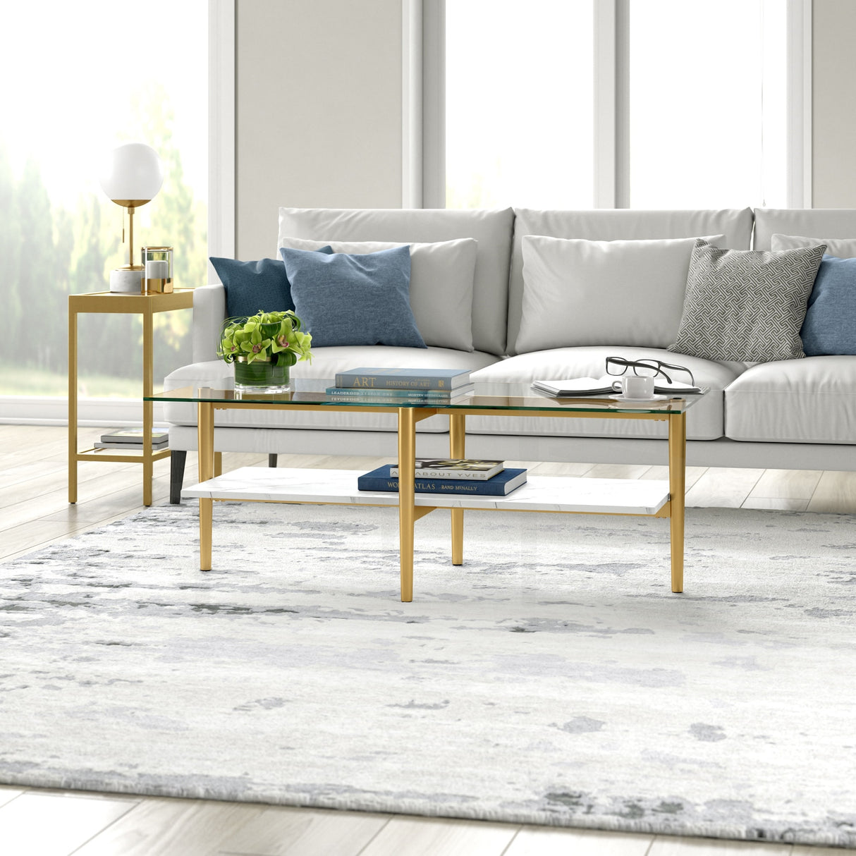 Otto Mid-Century Glam Coffee Table