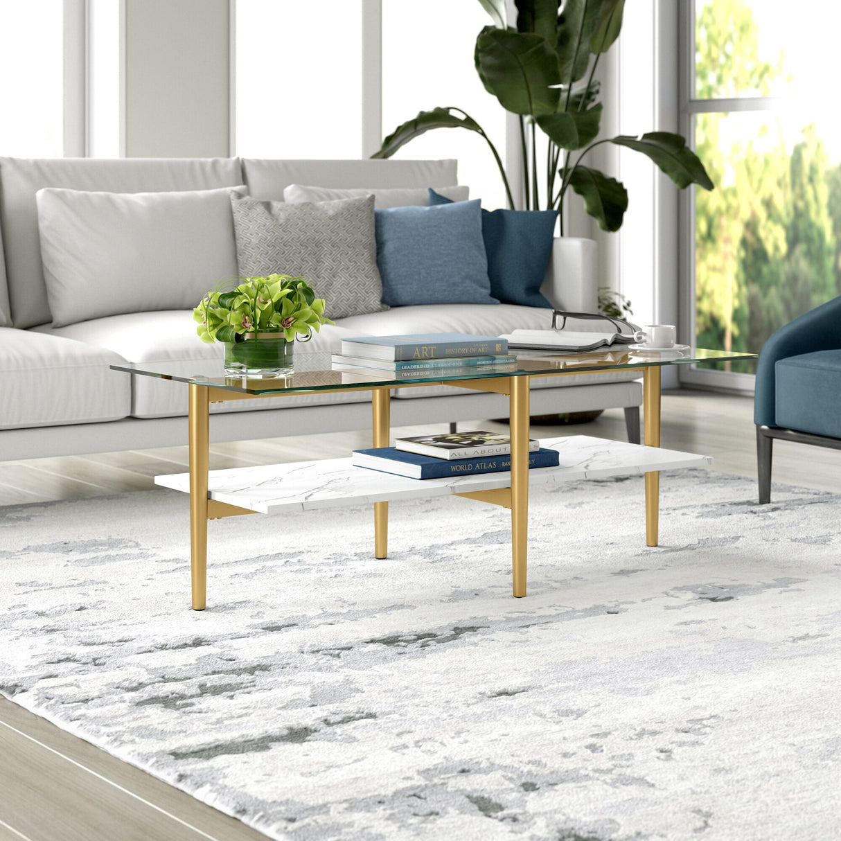 Otto Mid-Century Glam Coffee Table