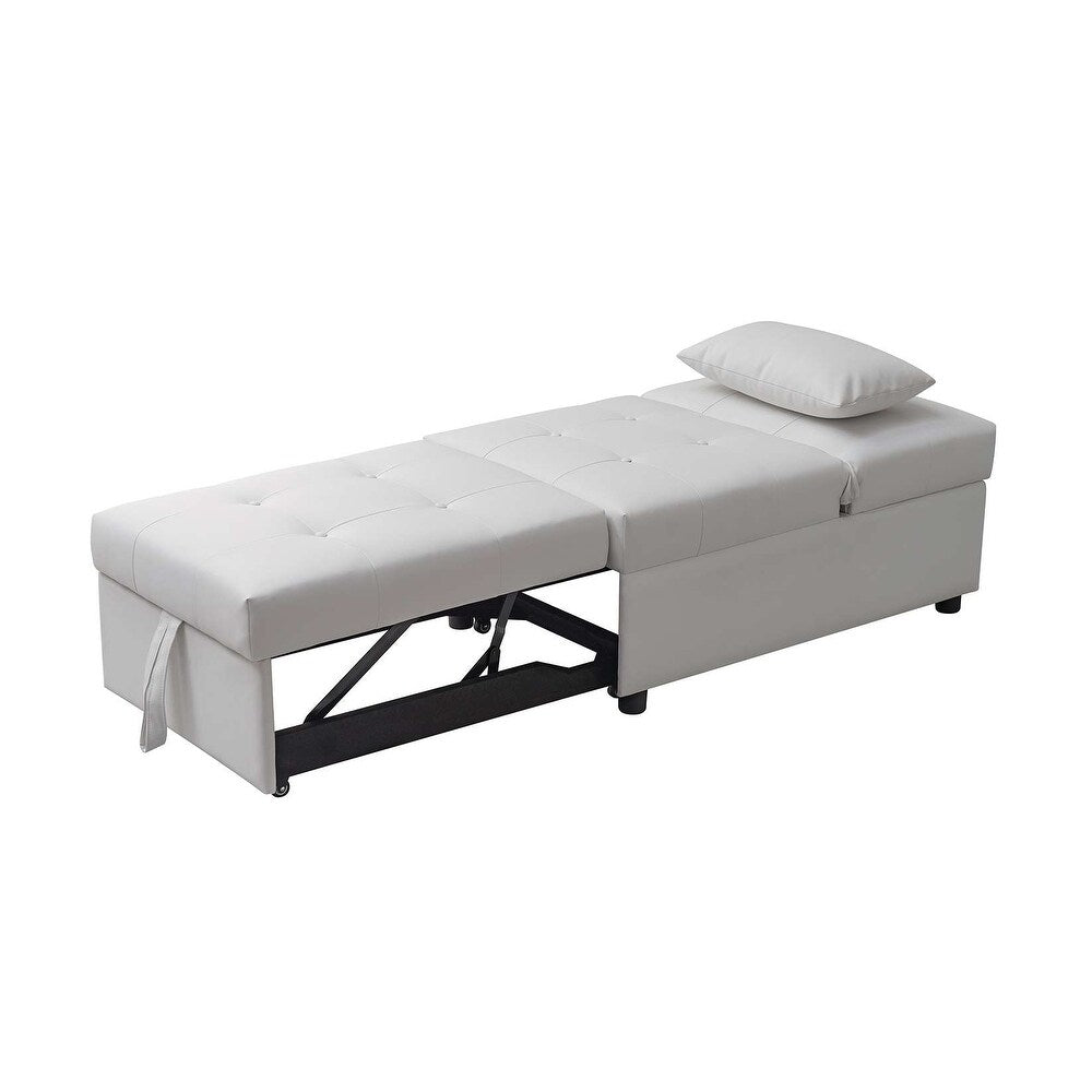 Michelle Convertible Ottoman Bed (White)