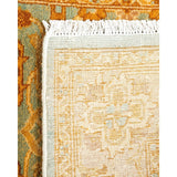 Overton Hand Knotted Wool Vintage Inspired Traditional Ottoman Blue Runner Rug - 2' 5" x 12' 5"