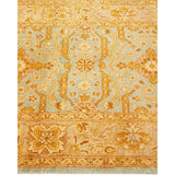 Overton Hand Knotted Wool Vintage Inspired Traditional Ottoman Blue Runner Rug - 2' 5" x 12' 5"