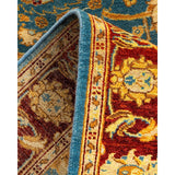 Overton Hand Knotted Wool Vintage Inspired Traditional Ottoman Blue Runner Rug - 2' 6" x 9' 5"