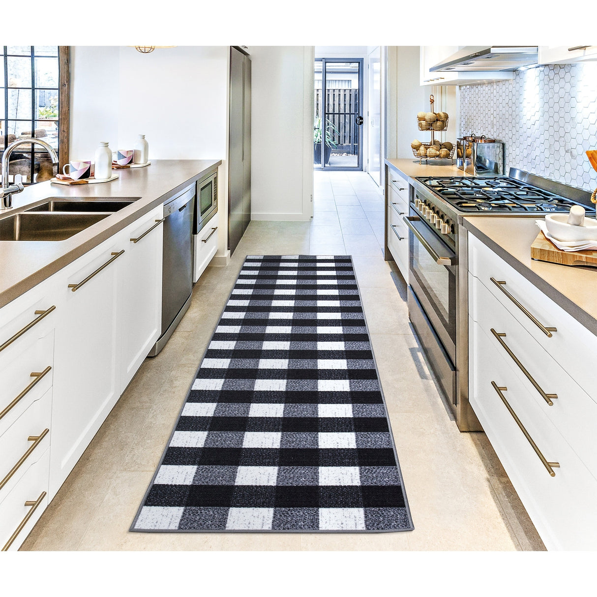 Ottomanson Classics Collection Checkered Design Rugs