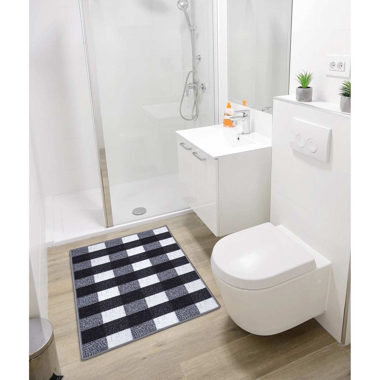 Ottomanson Classics Collection Checkered Design Rugs