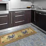 Ottomanson Daybreak Collection Rooster Rubberback Runner Rug - 20" x 59"