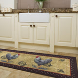 Ottomanson Daybreak Collection Rooster Rubberback Runner Rug - 20" x 59"