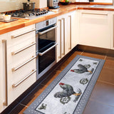 Ottomanson Daybreak Collection Rooster Rubberback Runner Rug - 20" x 59"