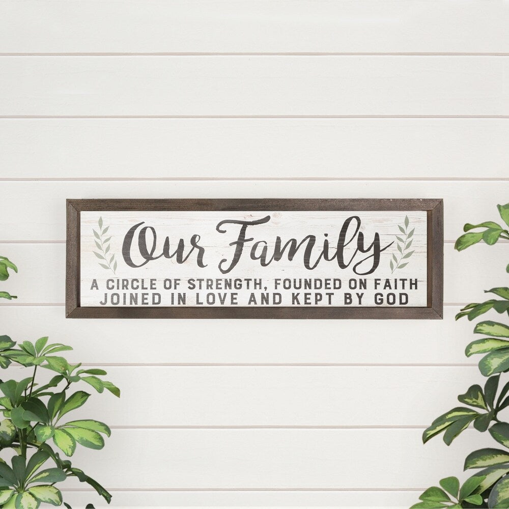 Our Family Gathers Here Framed Art - N/A