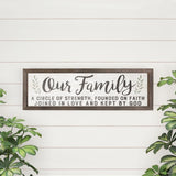 Our Family Gathers Here Framed Art - N/A