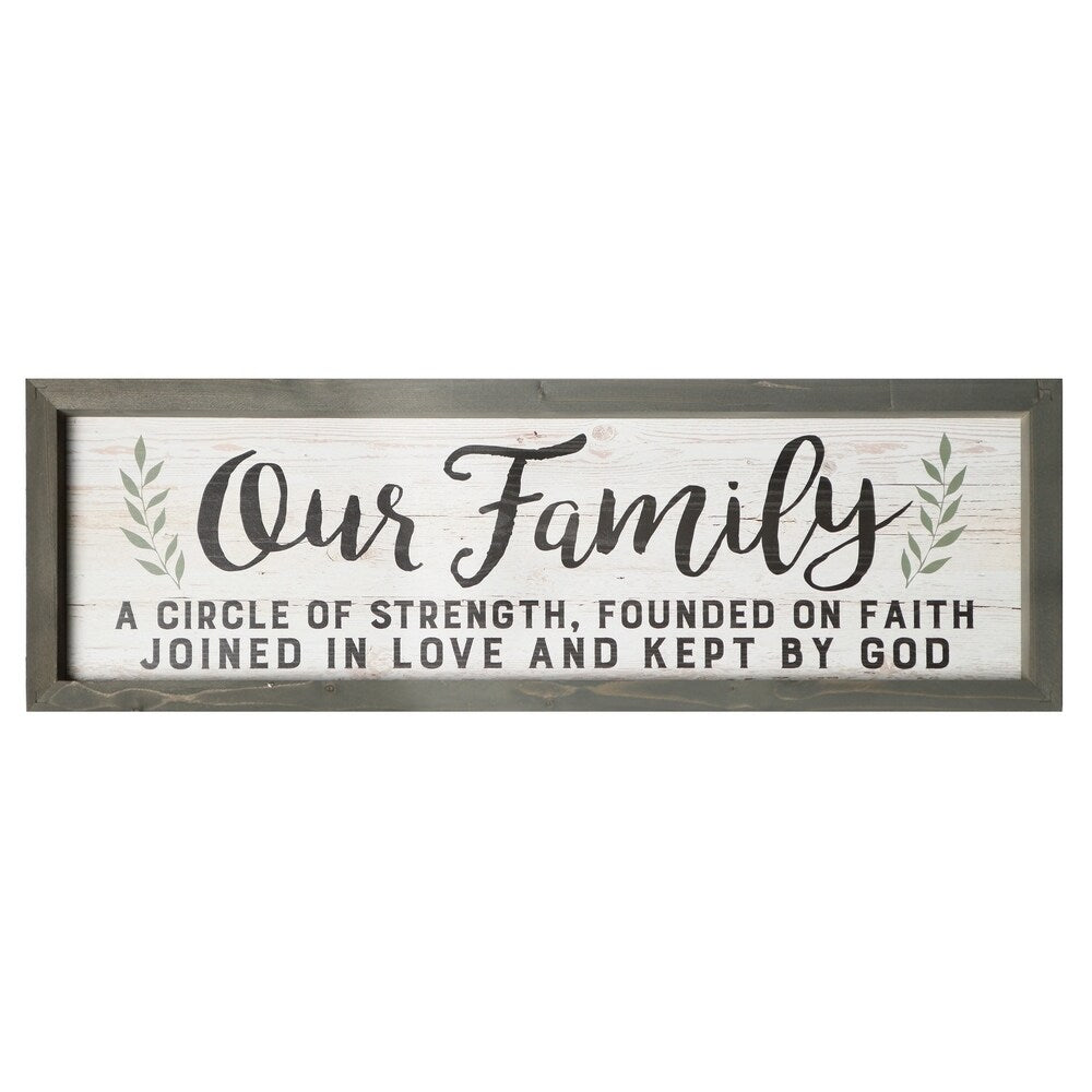 Our Family Gathers Here Framed Art - N/A
