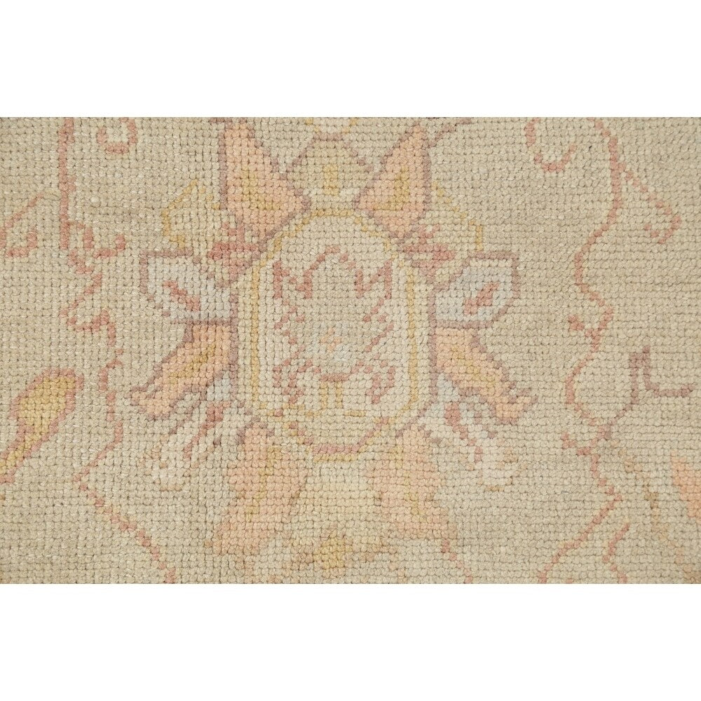 Oushak All-Over Geometric Handmade Wool Turkish Oriental Area Rug - 12'0" x 7'0"