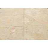 Oushak All-Over Geometric Handmade Wool Turkish Oriental Area Rug - 12'0" x 7'0"