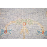 Oushak Area Rug Handmade Transitional Blue Wool Carpet - 7'11"x 9'9"