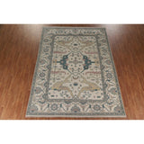 Oushak Floral Oriental Area Rug Bedroom Hand-Knotted Wool Carpet - 8'11" x 11'10"