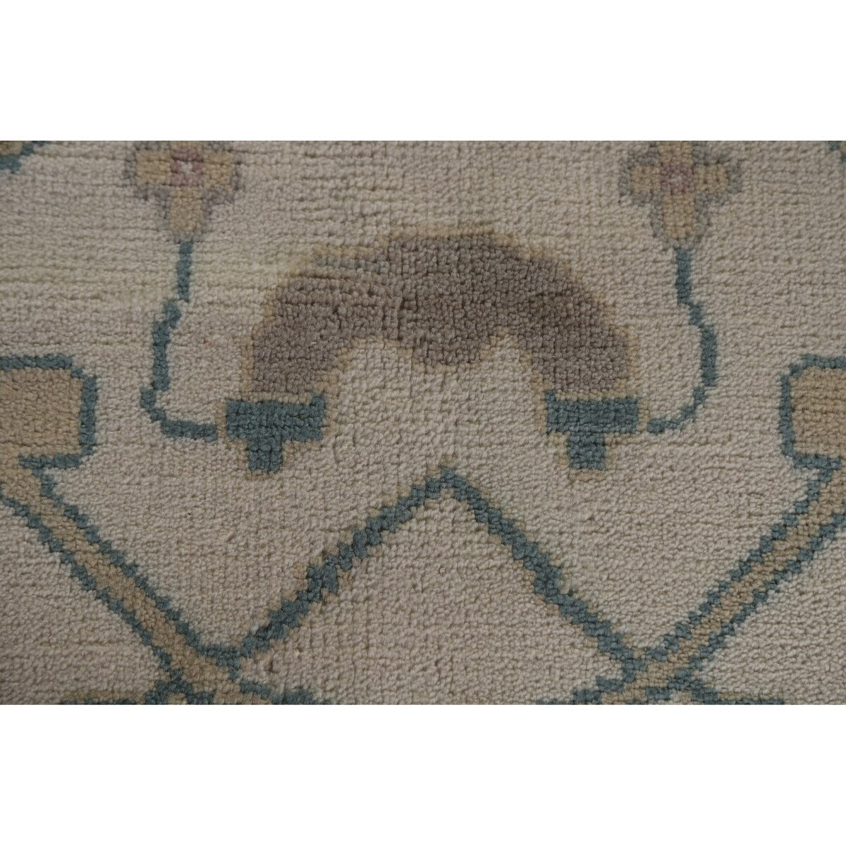 Oushak Floral Oriental Area Rug Bedroom Hand-Knotted Wool Carpet - 8'11" x 11'10"