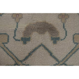Oushak Floral Oriental Area Rug Bedroom Hand-Knotted Wool Carpet - 8'11" x 11'10"