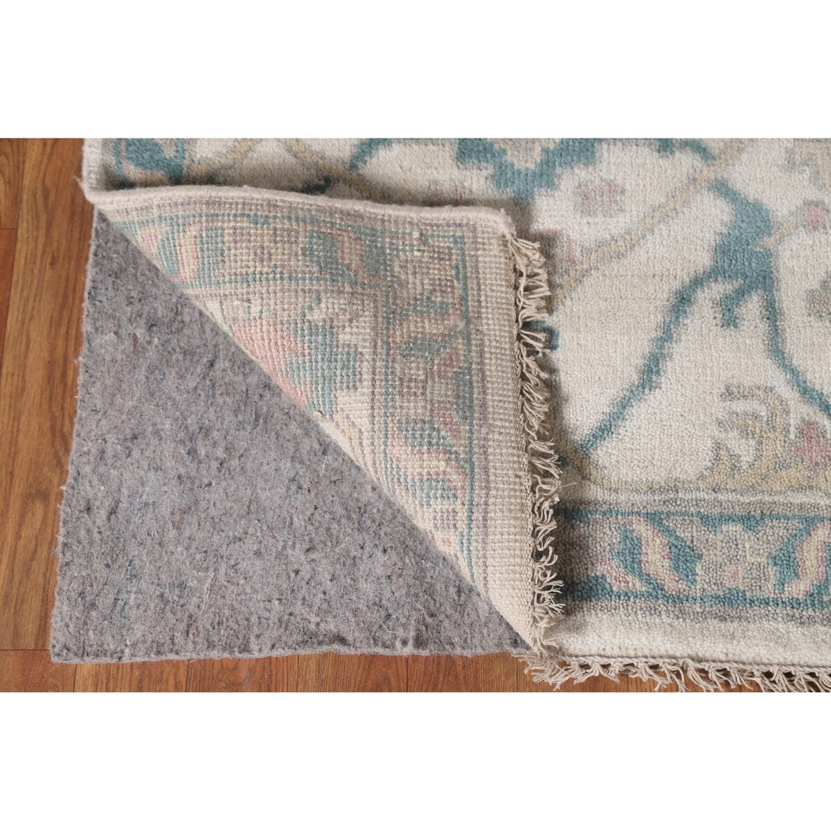 Oushak Floral Oriental Area Rug Bedroom Hand-Knotted Wool Carpet - 8'11" x 11'10"