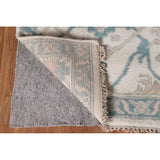 Oushak Floral Oriental Area Rug Bedroom Hand-Knotted Wool Carpet - 8'11" x 11'10"