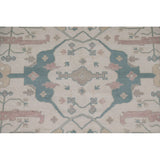 Oushak Floral Oriental Area Rug Bedroom Hand-Knotted Wool Carpet - 8'11" x 11'10"