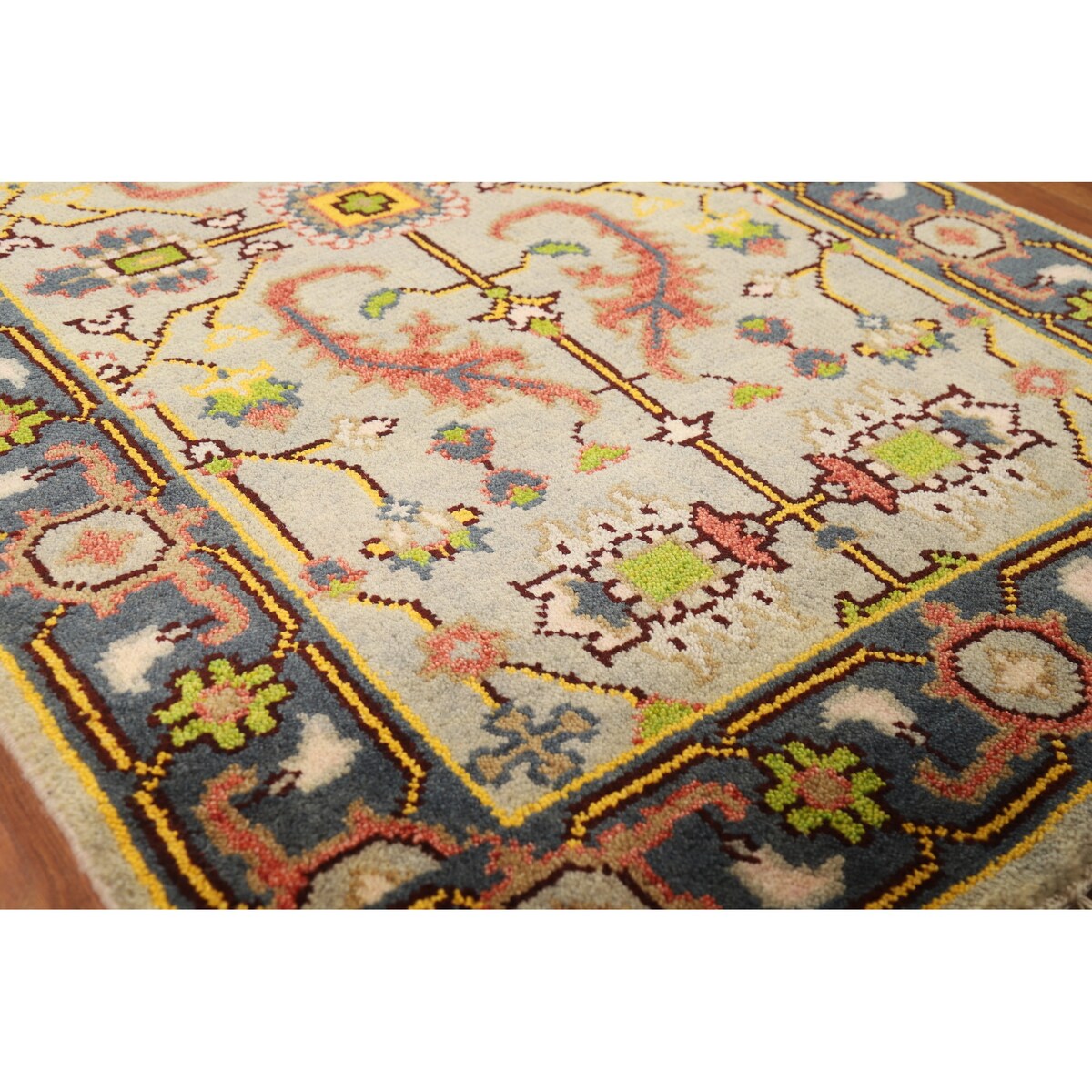 Oushak Foyer Rug Handmade Oriental Wool Carpet - 3'1" x 5'1"