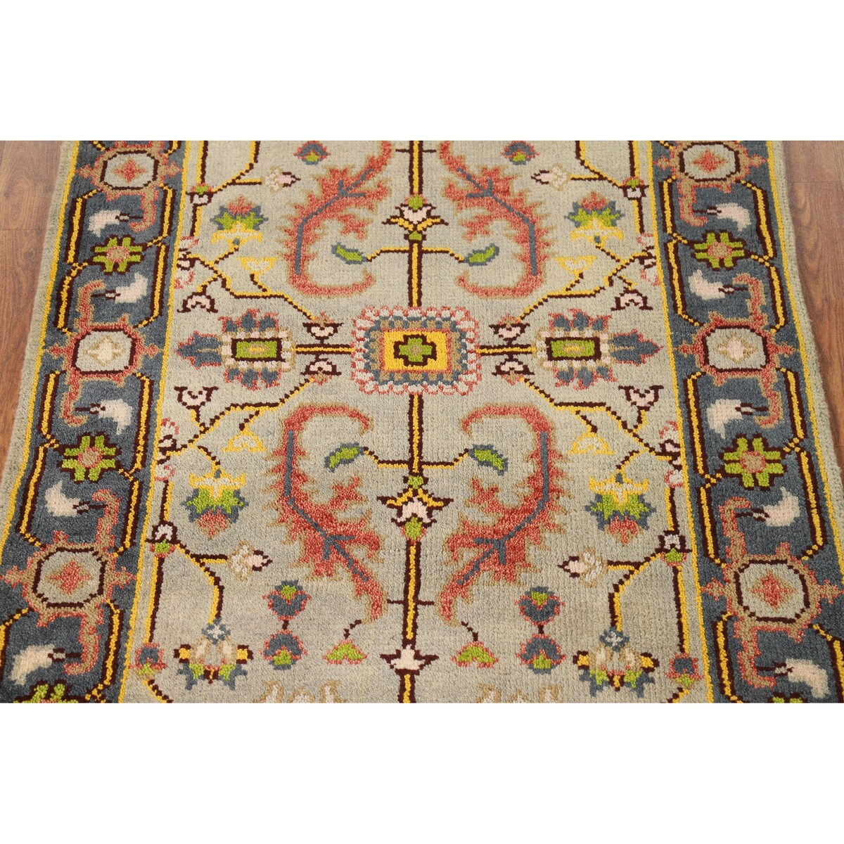 Oushak Foyer Rug Handmade Oriental Wool Carpet - 3'1" x 5'1"