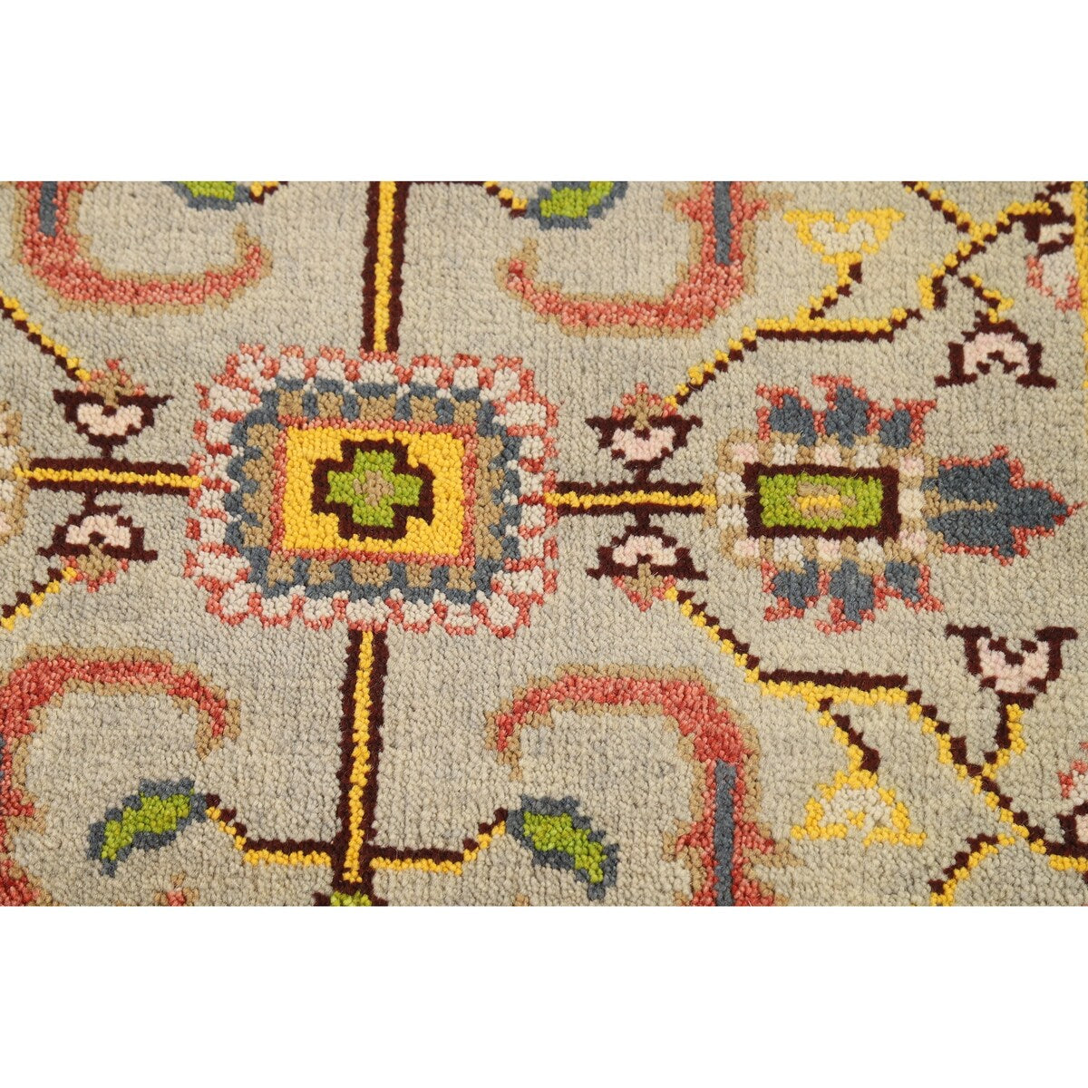 Oushak Foyer Rug Handmade Oriental Wool Carpet - 3'1" x 5'1"