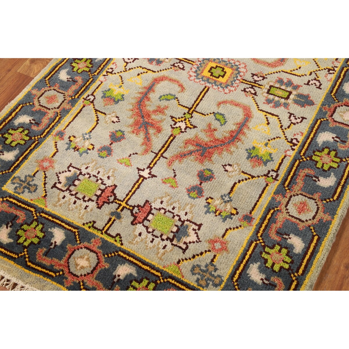 Oushak Foyer Rug Handmade Oriental Wool Carpet - 3'1" x 5'1"
