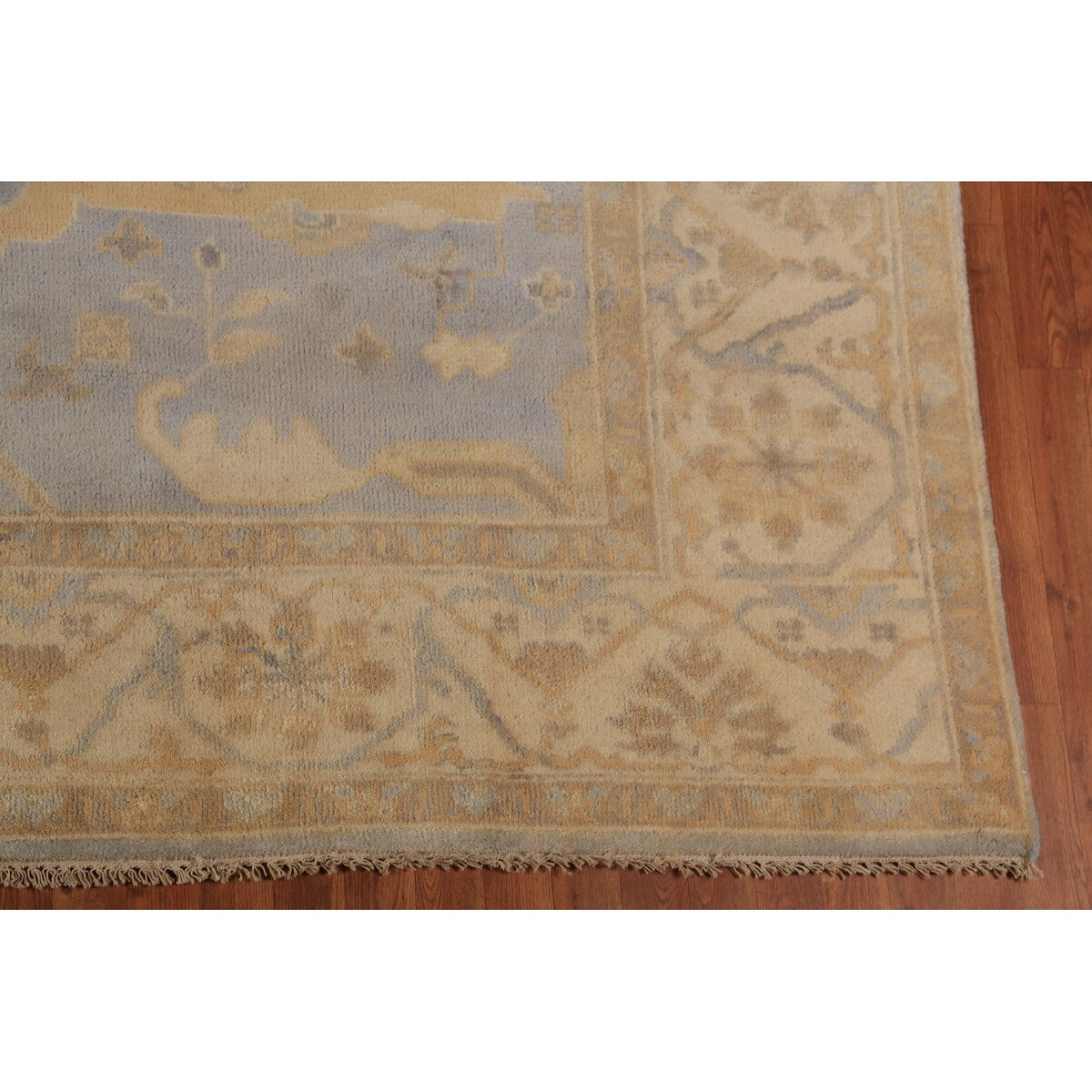Oushak Indian Area Rug Hand-Knotted Nursery Wool Carpet - 9'4"x 11'8"