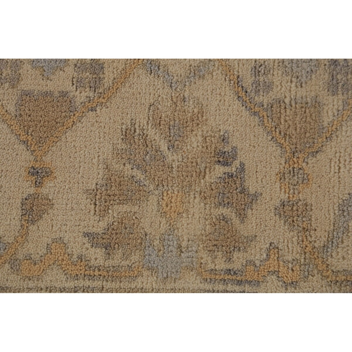Oushak Indian Area Rug Hand-Knotted Nursery Wool Carpet - 9'4"x 11'8"
