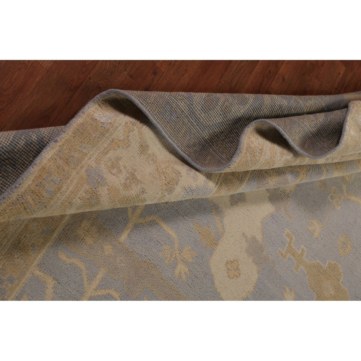 Oushak Indian Area Rug Hand-Knotted Nursery Wool Carpet - 9'4"x 11'8"