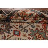 Oushak Indian Area Rug Hand-Knotted Oriental Beige Wool Carpet - 7'11"x 10'2"
