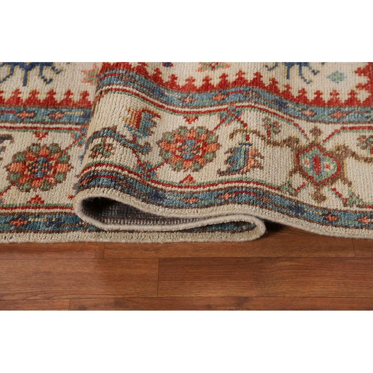 Oushak Indian Area Rug Hand-Knotted Oriental Beige Wool Carpet - 7'11"x 10'2"