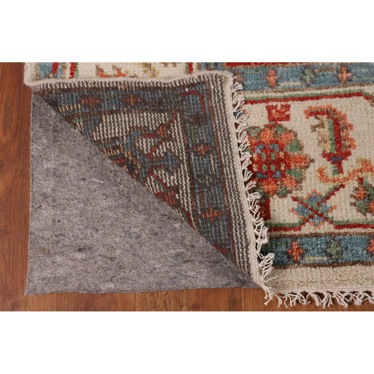 Oushak Indian Area Rug Hand-Knotted Oriental Beige Wool Carpet - 7'11"x 10'2"