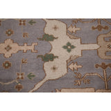 Oushak Indian Area Rug Hand-Knotted Transitional Wool Carpet - 8'0"x 9'10"