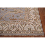 Oushak Indian Area Rug Hand-Knotted Transitional Wool Carpet - 8'0"x 9'10"