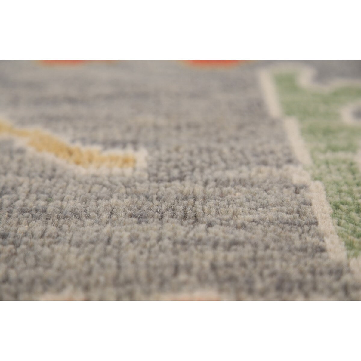 Oushak Indian Area Rug Handmade Transitional Grey Wool Carpet - 8'0"x 9'10"