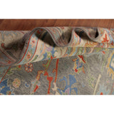 Oushak Indian Area Rug Handmade Transitional Grey Wool Carpet - 8'0"x 9'10"